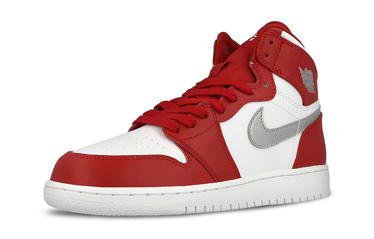 Кроссовки Jordan JordanAir Jordan 1 Retro High GS (красный / белый) — фото 4