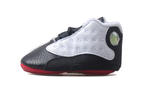 Jordan Air Jordan 13 Retro Infant Gift Pack TD non-slip wear-resistant high-top retro basketball shoes black and white 2018 version for infants and toddlers