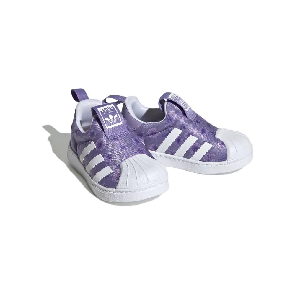 Детские кроссовки adidas originals SUPERSTAR 360 (фиолетово-белые) — 魔法紫丁香 / 云白色 / 幸福紫丁香 — фото 5
