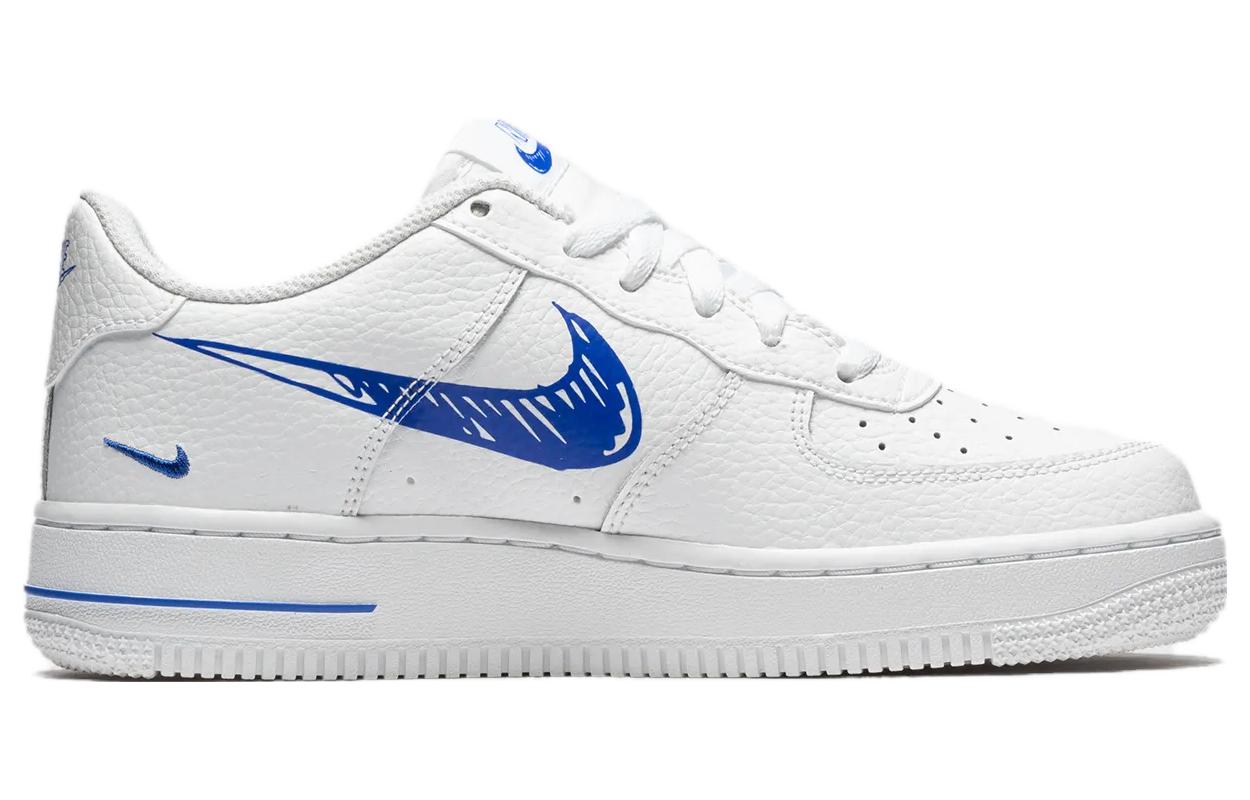 Кроссовки Nike Air Force 1 GS (бело-синие) — фото 4