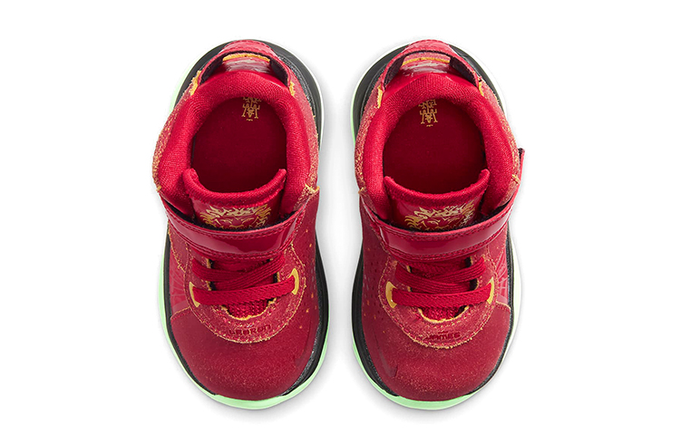 Детские кроссовки Nike Lebron 8 "Empire Jade" (черно-красные) — Чёрный / красный — фото 4