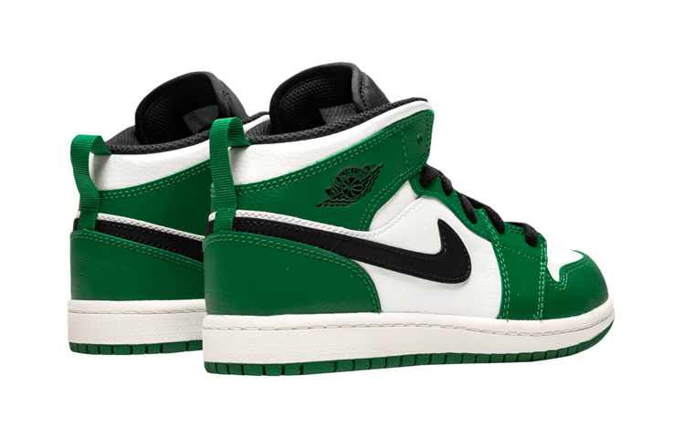 Кроссовки Jordan Air Jordan 1 Mid SE (бело-зеленые) — Белыйзелёный — фото 5