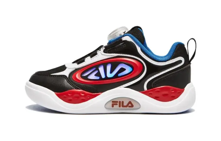 FILA KIDS Low top Slip Resistant Cushioning Abrasion Resistant Kids' Training Shoes Black Blue