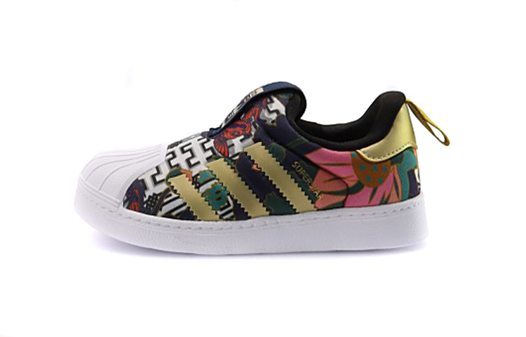 Кеды adidas originals Superstar (желто-зелено-красный) — фото 1