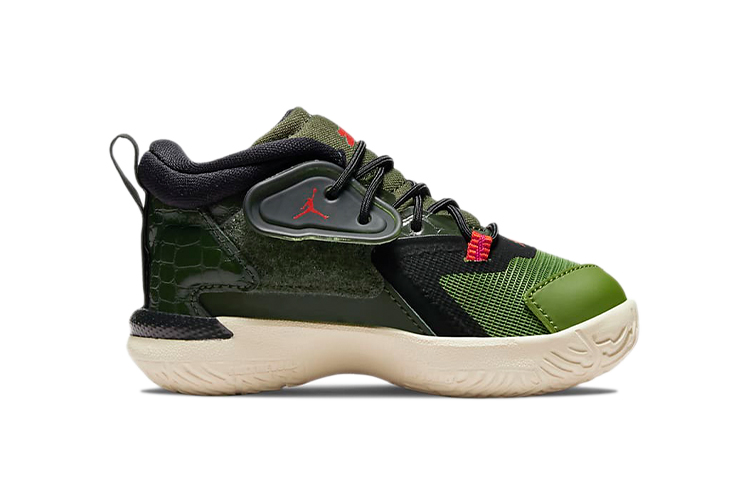 Детские кроссовки Jordan Zion 1 (черно-зеленый) — Чёрный / зелёный / белый / коричневый — фото 4