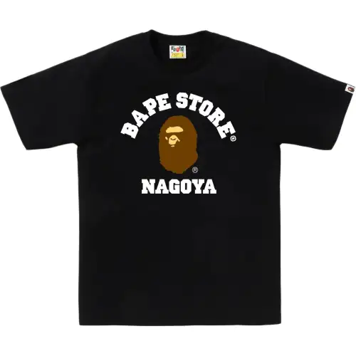 A BATHING APE Store limited series SS26 Japanese limited series Nagoya Academy ape head round neck short-sleeved T-shirt, same style for men and women