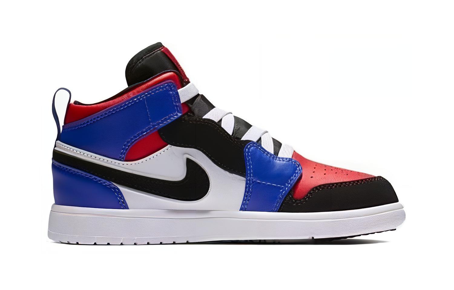 Детские кроссовки Jordan Air Jordan 1 Mid Alt (красно-синие) — фото 4