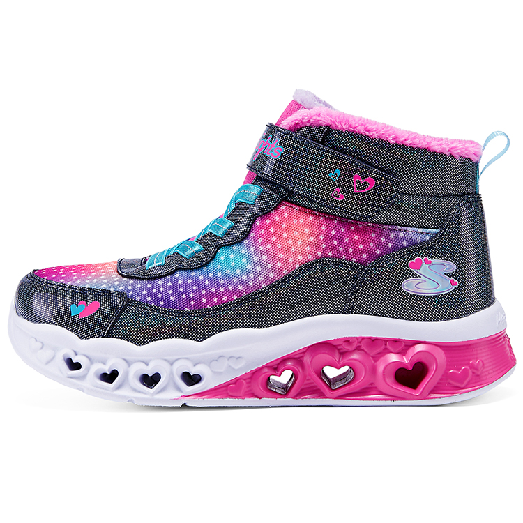 Детские кроссовки Skechers kids (черно-розовые)