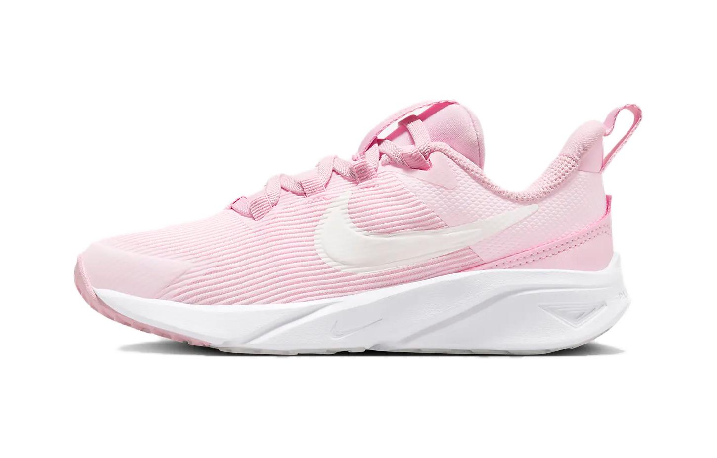 Детские кроссовки Nike Star Runner 4 (бело-розовые)