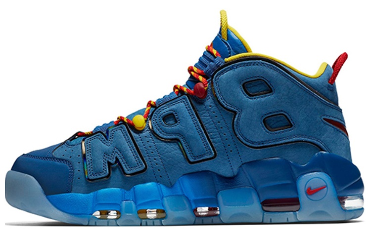 Мужские кроссовки Nike Air More Uptempo Doernbecher 2017 (синие)