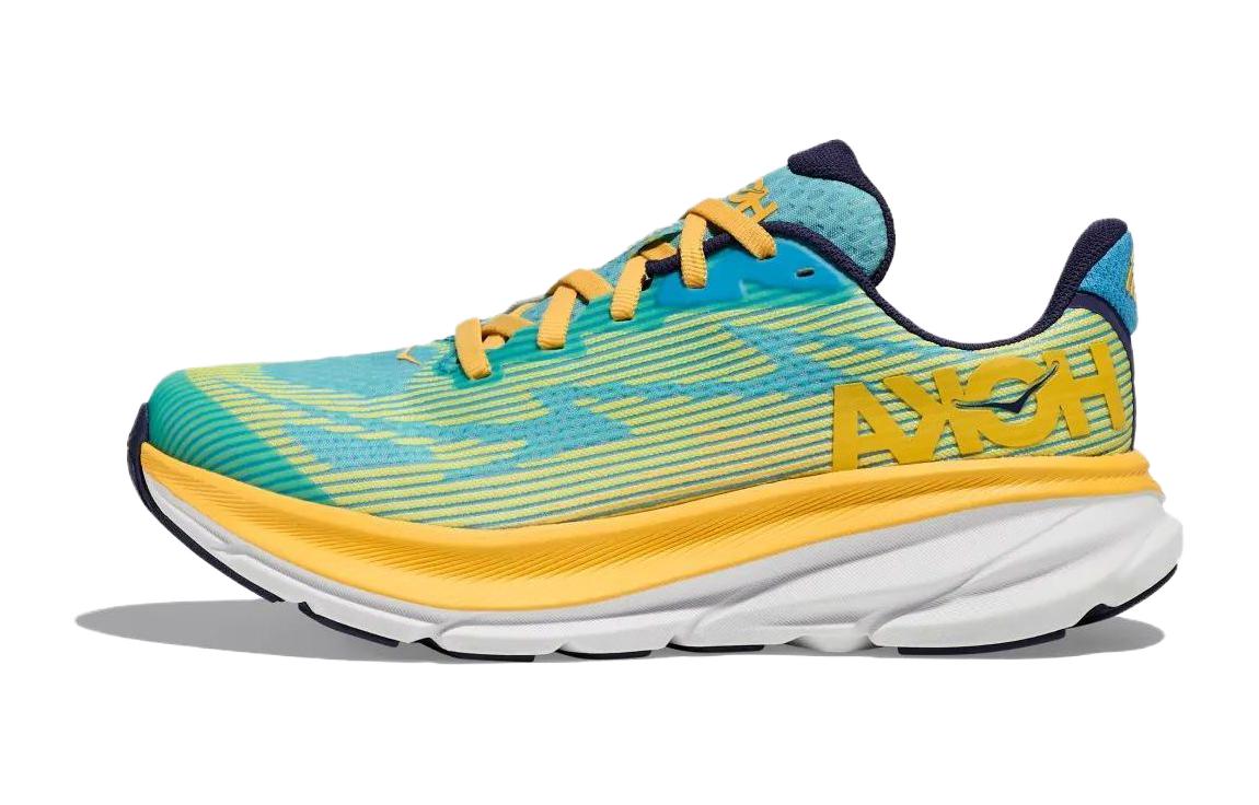 Кроссовки HOKA Clifton 9 (сине-желтые)