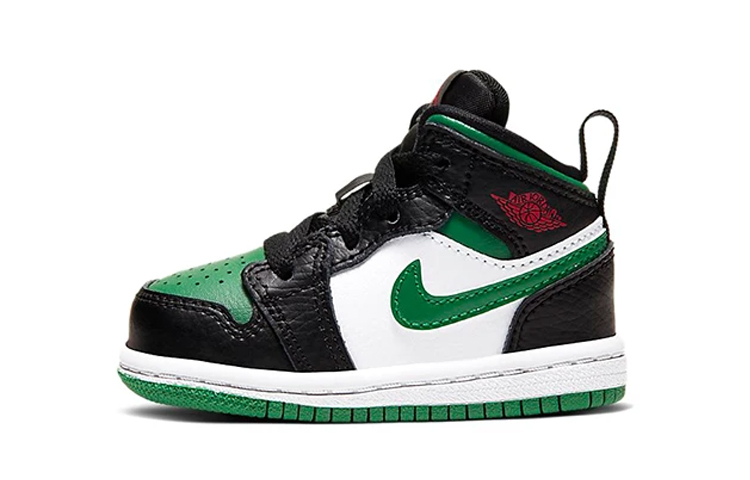Детские кроссовки Jordan Air Jordan 1 (черно-зеленые) — фото 1