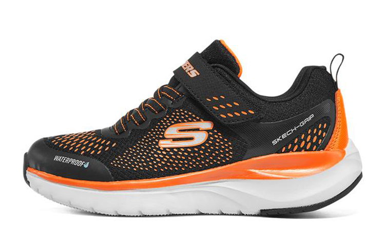 Детские кроссовки Skechers Ultra Groove (черно-оранжевые)