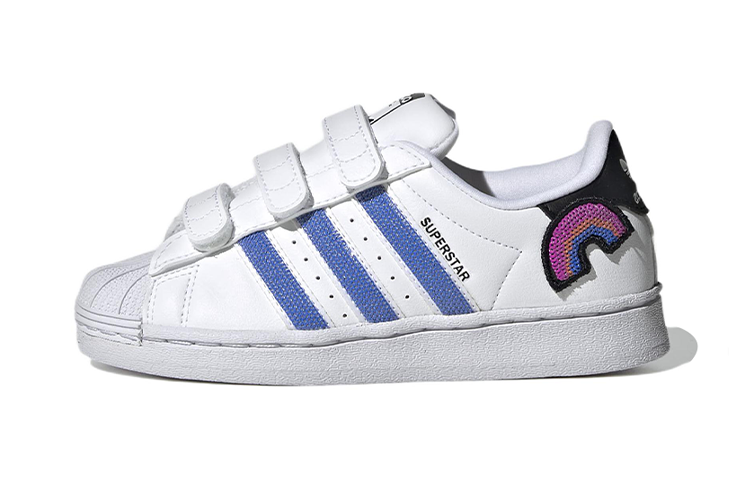 Детские кеды adidas originals Superstar (бело-синие)