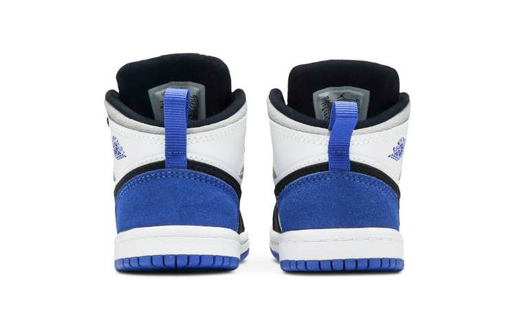 Кроссовки Jordan Air Jordan 1 Mid SE (черно-бело-синие) — фото 4