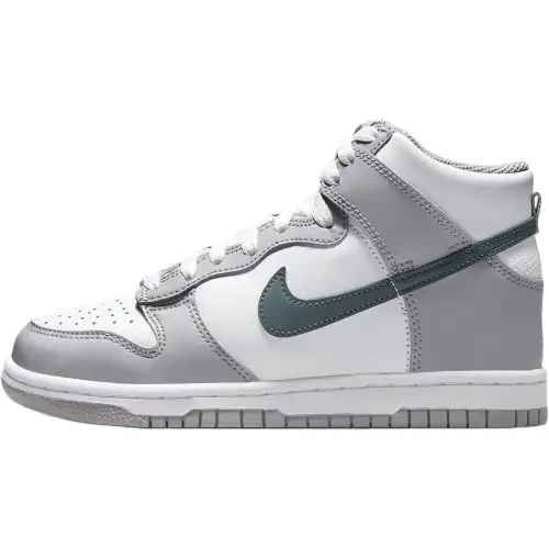 Nike Dunk High top Skateboard Shoes White Gray Unisex