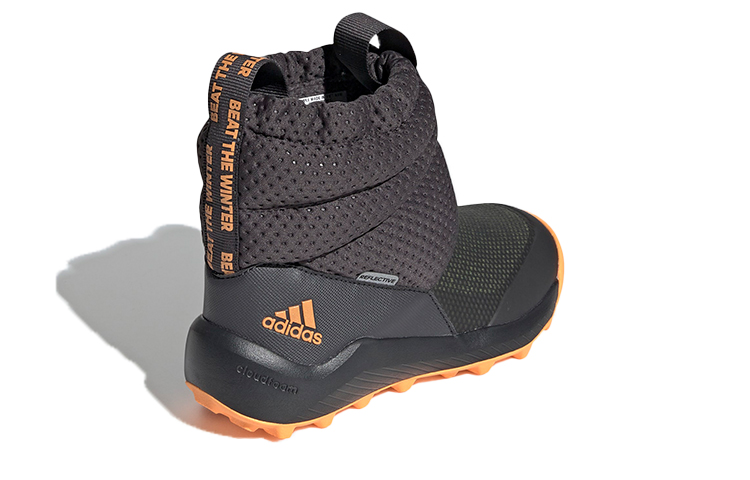 Мужские ботинки adidas Rapidasnow C (черно-оранжевые) — фото 4