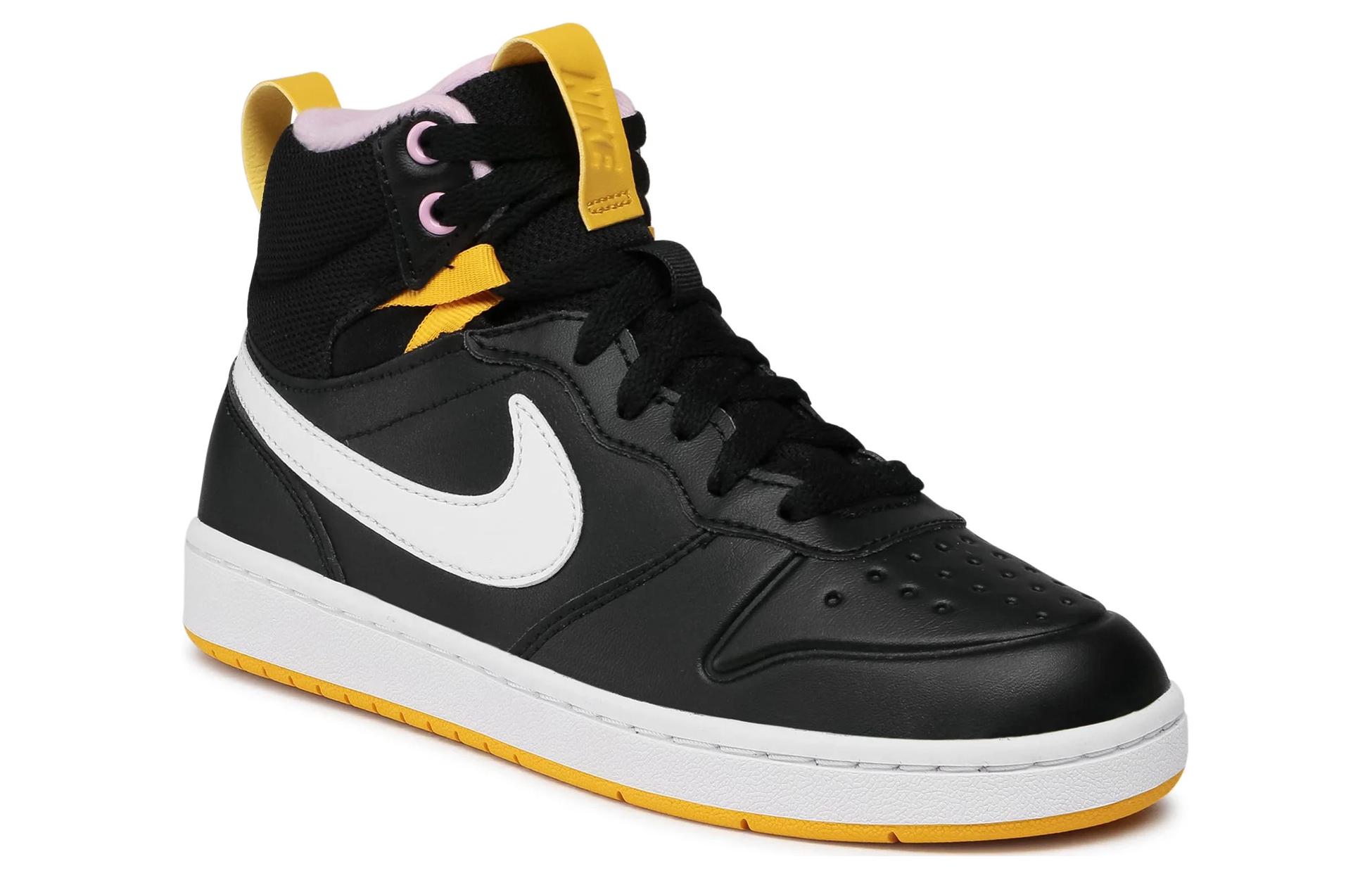 Кеды Nike NikeCourt Borough Mid 2 (черно-желтый) — Чёрный / жёлтый — фото 3