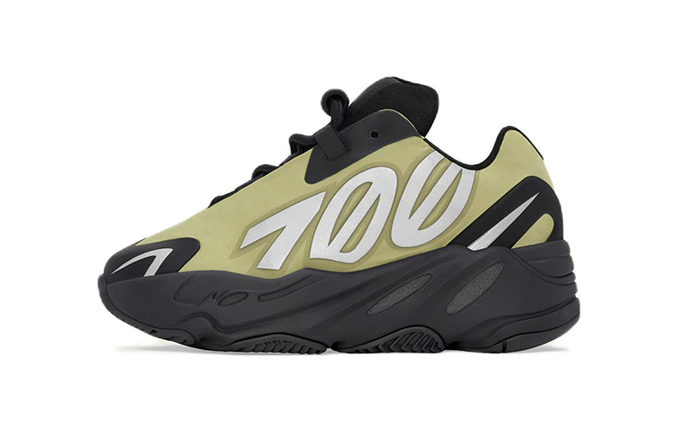 Детские кроссовки adidas originals Yeezy boost 700 (черно-зеленые)