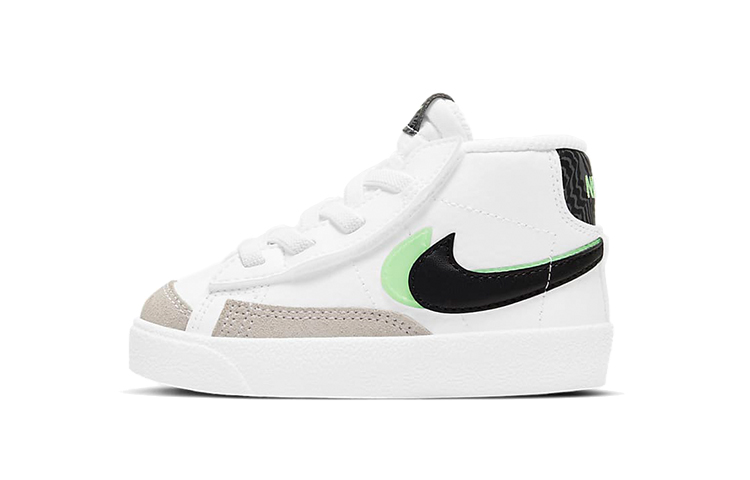 Кеды Nike Blazer 77 SE (черно-бело-зеленые)