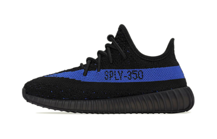 Детские кроссовки adidas originals Yeezy Boost 350 V2 Dazzling Blue (черно-синие)