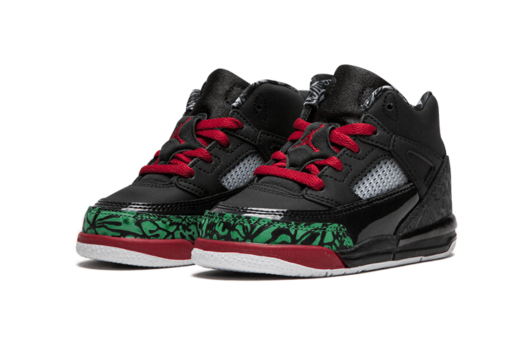 Детские кроссовки Jordan Spizike BT (черно-красно-зеленые) — Чёрный / красный / зелёный — фото 4
