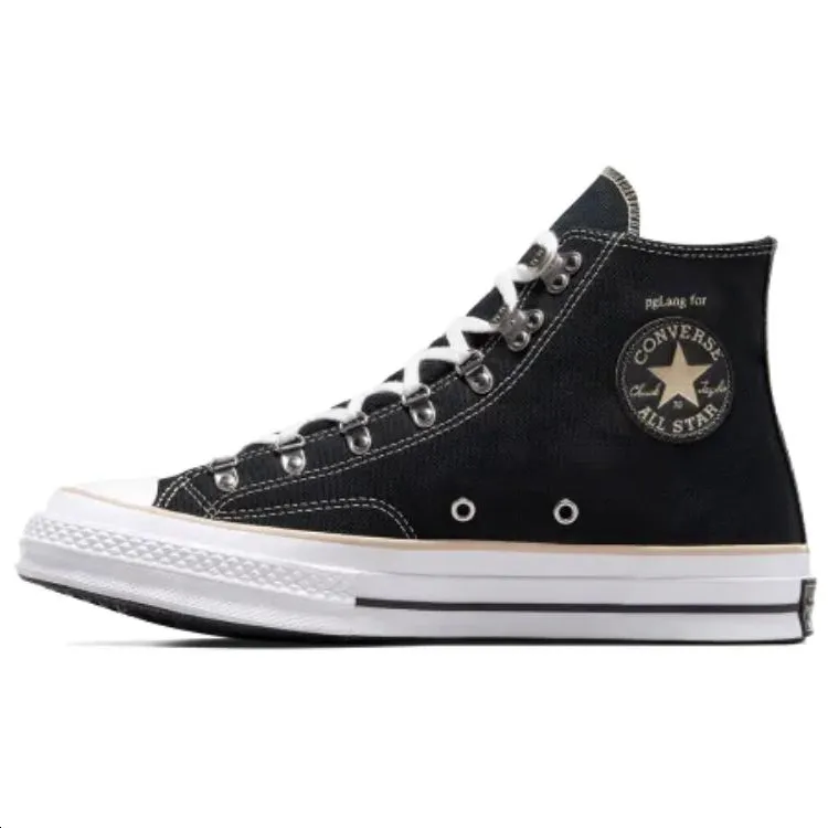 Converse x PgLang Chuck 70 Abrasion Resistant Abrasion Resistant High top Canvas Shoes Unisex Black Brown Pink