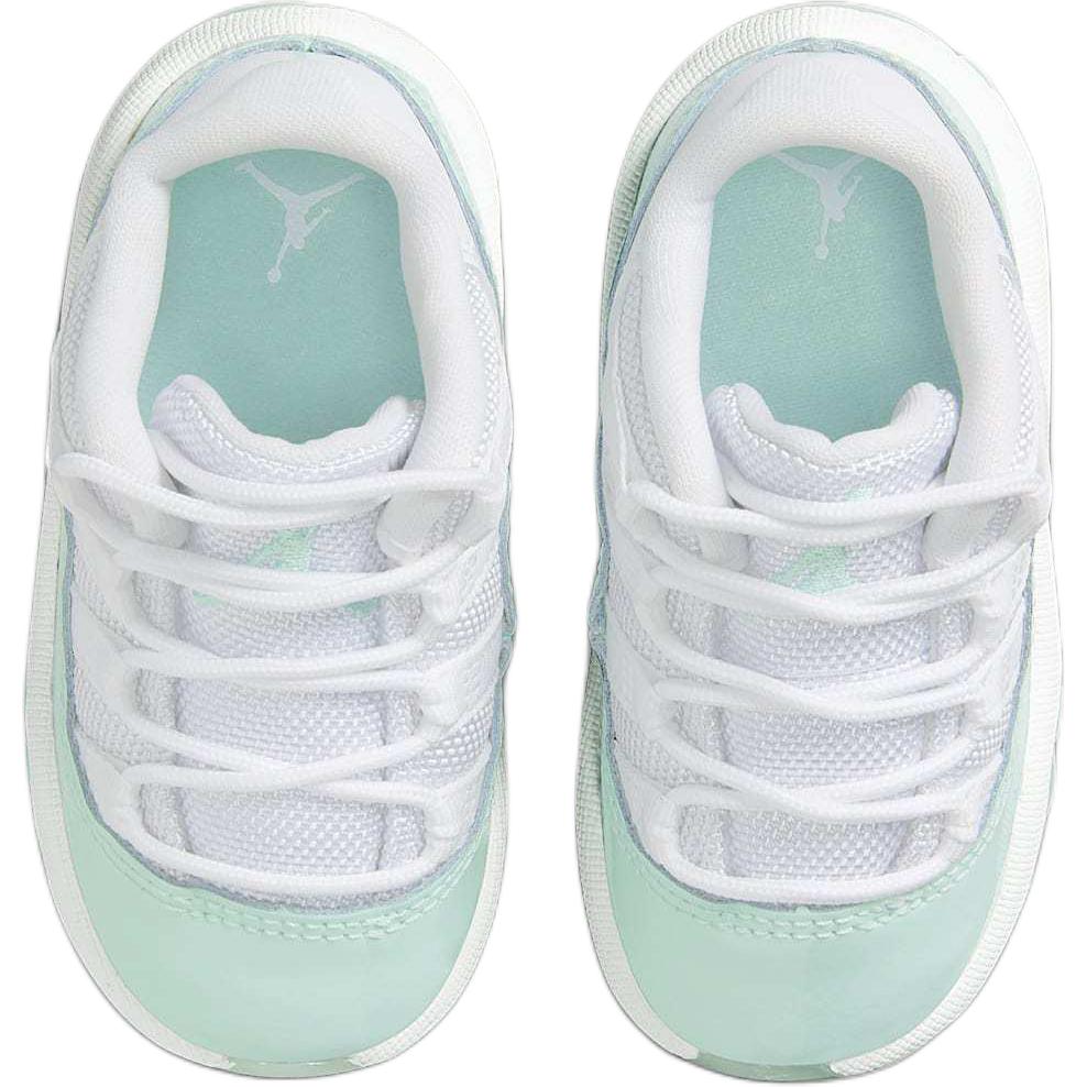 Кроссовки Jordan Air Jordan 11 Retro (бело-зеленые) — Белыйзелёный — фото 5
