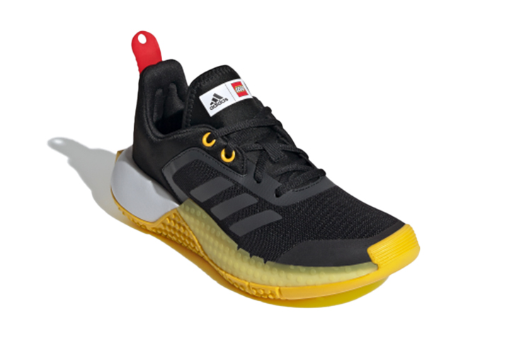 Кроссовки LEGO x adidas Sport J (черно-желтые) — фото 4