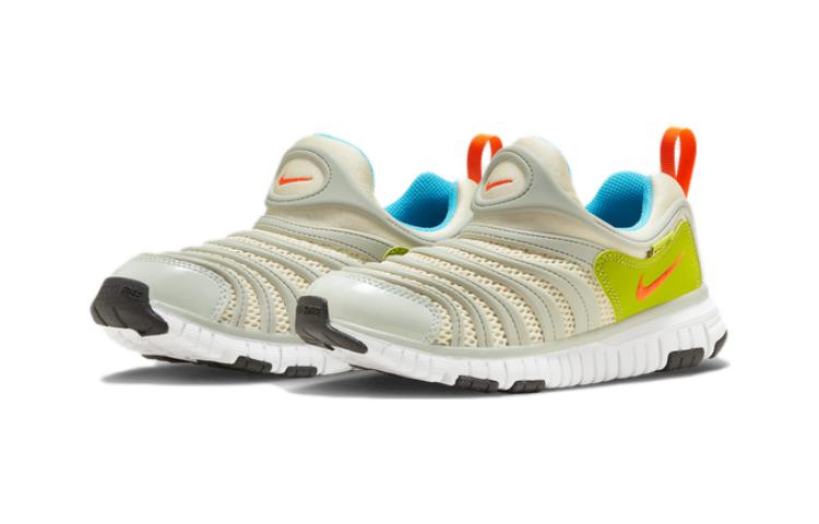 Детские кроссовки Nike Dynamo Free PS (серебристо-зеленые) — Серебристый / зелёный — фото 8