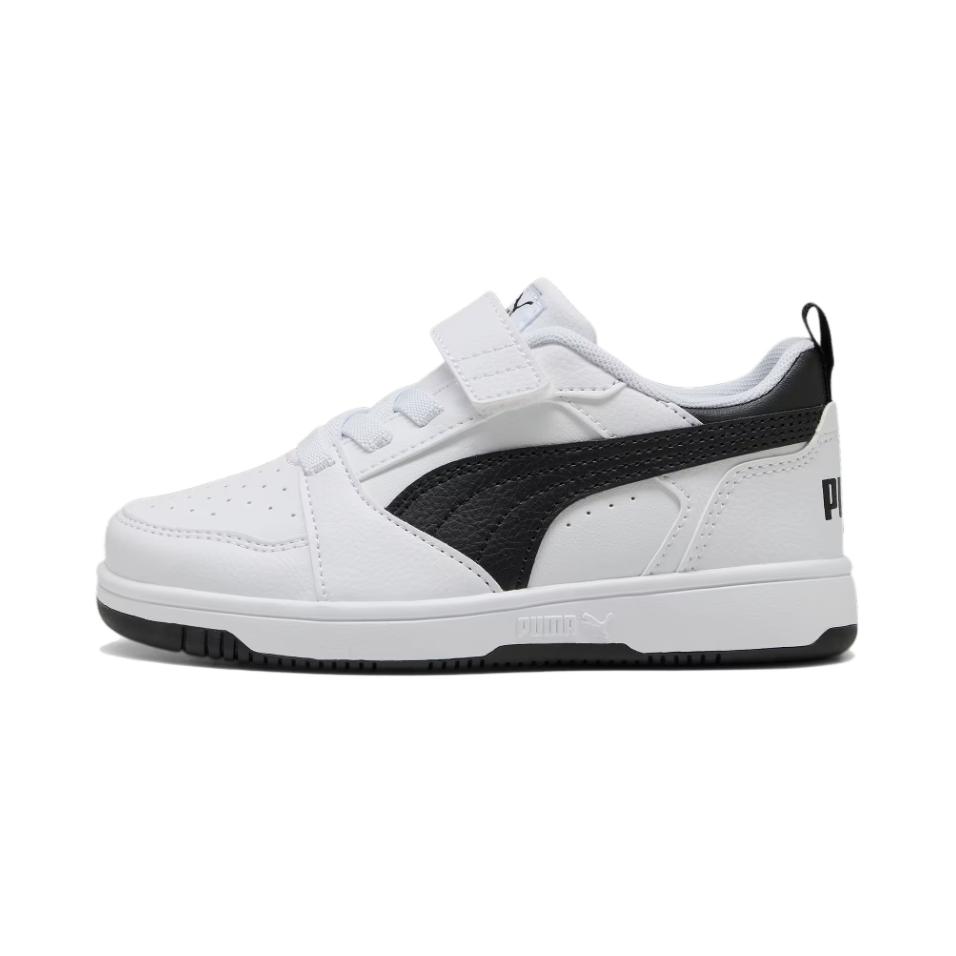 Детские кеды PUMA Rebound v6 Lo (бело-черные)