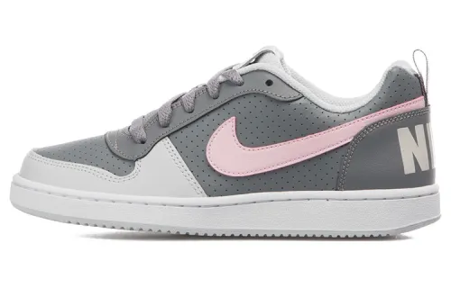 Nike Court Borough Low Synthetic Leather Slip Resistant Abrasion Resistant Low top Skateboard Shoes Gray Pink Unisex