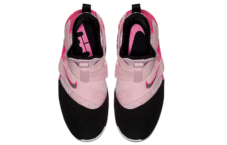 Женские кроссовки Nike NikeLebron 12 GS (черно-розовые) — Чёрныйрозовый — фото 4