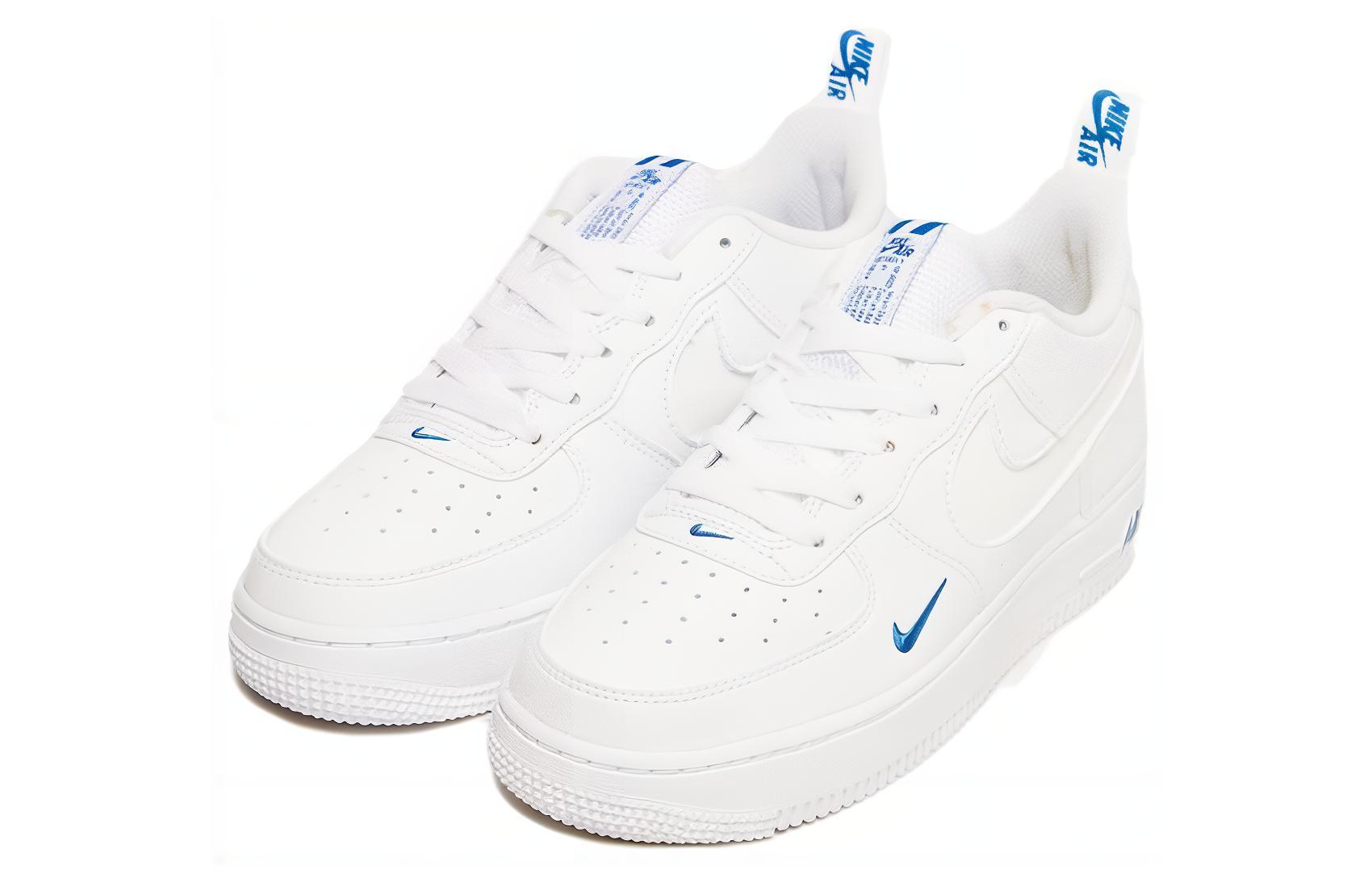 Кроссовки Nike Air Force 1 Lv8 GS (бело-синие) — Белый / синий — фото 3