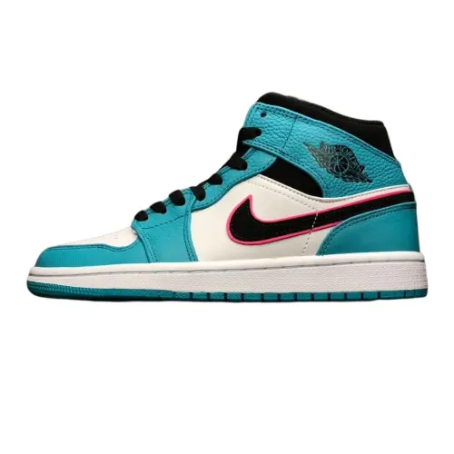 Jordan Air Jordan 1 Mid top Basketball Shoes Blue White Unisex