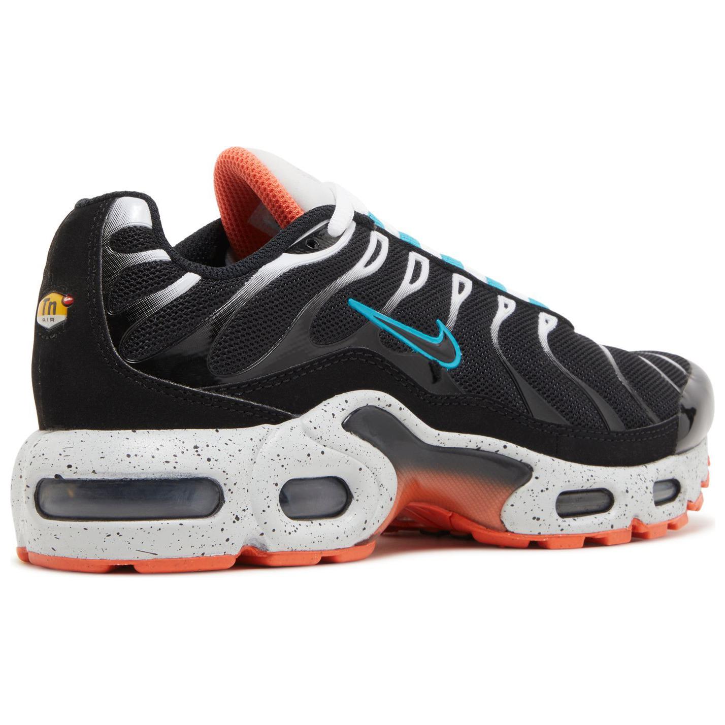 Кроссовки Nike NikeAir Max Plus GS (черно-серебристо-оранжевые) — Чёрный / оранжевый / серебристый — фото 4