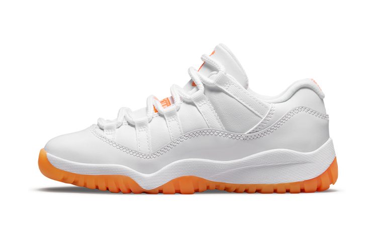Детские кроссовки Jordan Air Jordan 11 (бело-оранжевые)