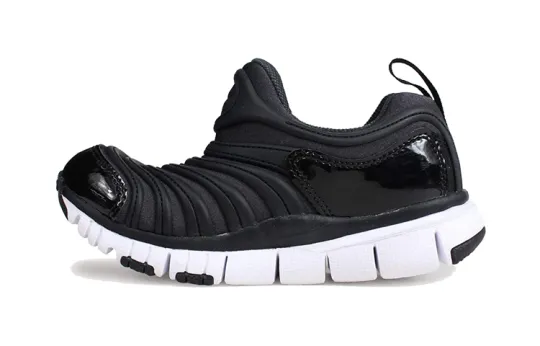 Nike Dynamo Free Slip on Cushioning Breathable Low top Kids Lifestyle Shoes Black Infant And Toddler
