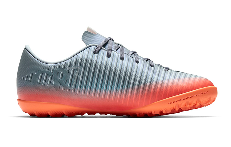 Детские бутсы Nike Jr MercurialX 6 CR7 TF (черно-серый) — фото 3