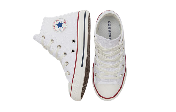 Кеды Converse Chuck Taylor All Star (белые с вышивкой) — фото 5