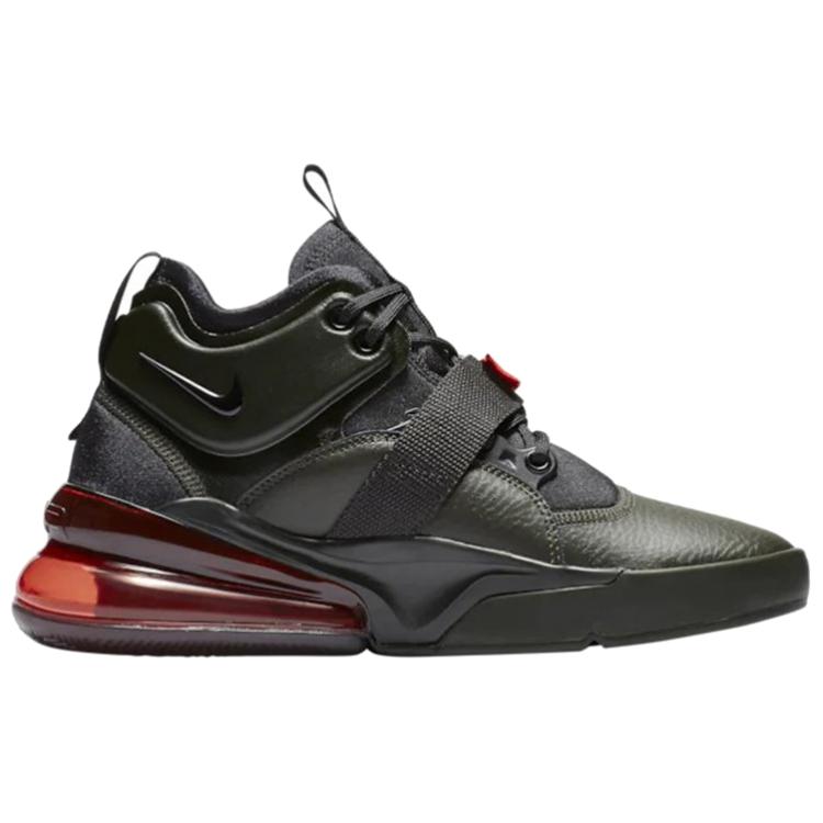 Кроссовки Nike Air Force 270 GS (черно-красные) — фото 2