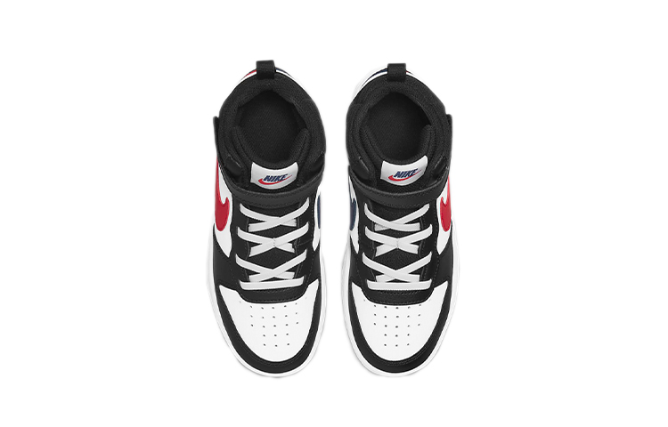 Детские кеды Nike Court Borough Mid 2 (черно-бело-красные) — Чёрный / белый / красный — фото 6