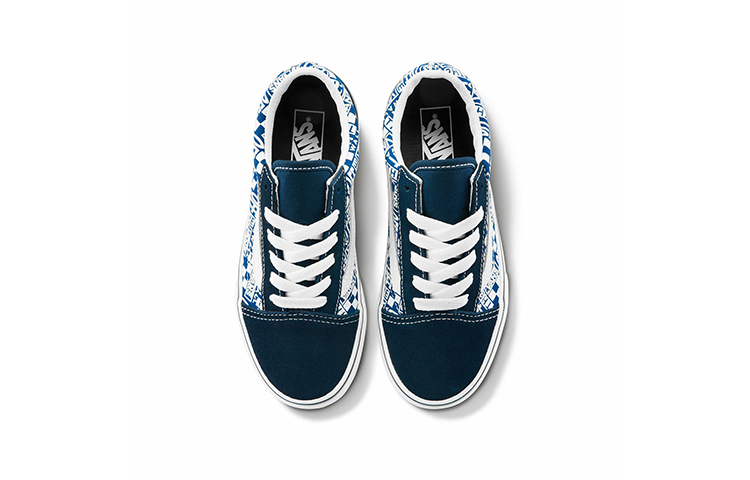 Кеды Vans Old Skool (сине-белые) — фото 3