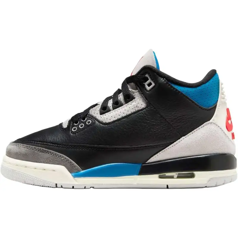 Jordan Air Jordan 3 Mid top Basketball Shoes Black Gray Unisex