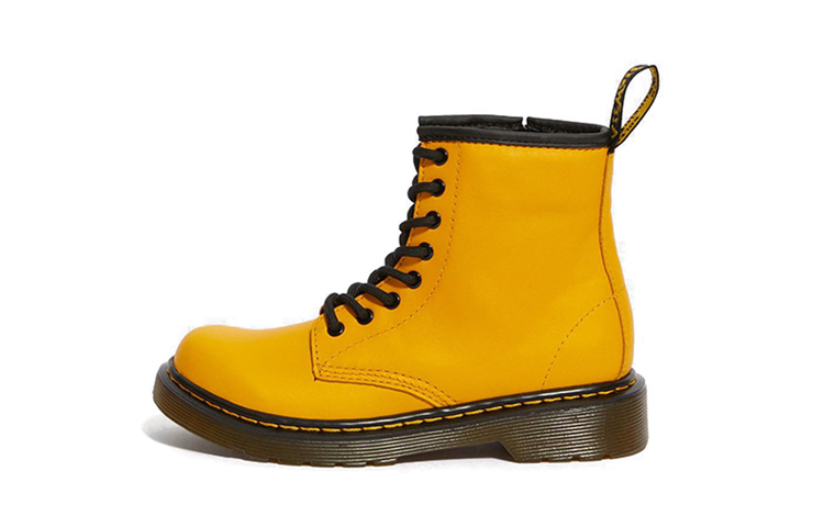 Dr.Martens Martin 1460 fashionable and versatile wear-resistant shock-absorbing Martin boots yellow for children and middle-aged children