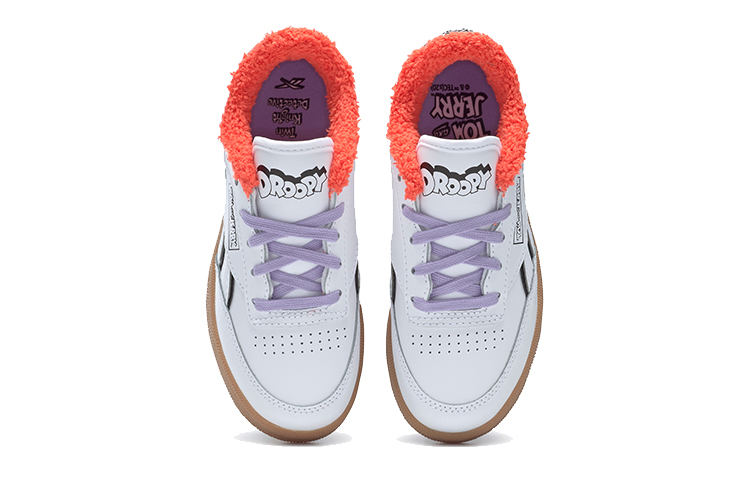 Кеды Tom TomJerry x Reebok Club C Revenge (бело-оранжевые) — фото 4