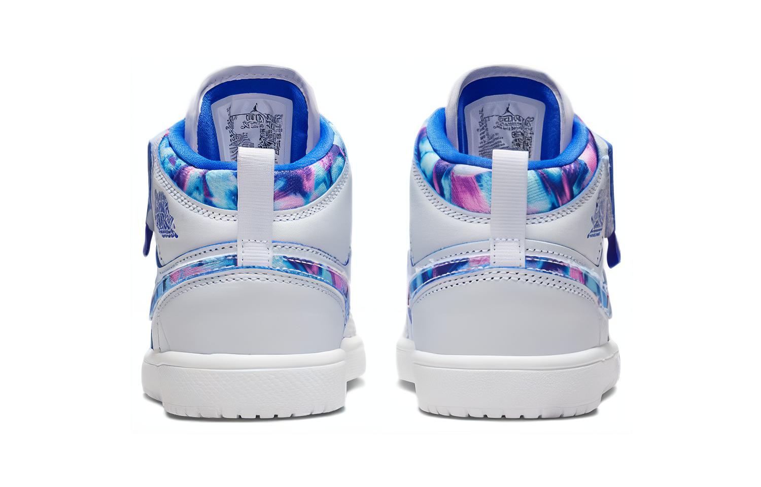 Детские кроссовки Jordan Air Jordan 1 mid alt se (бело-синий) — 白色/皇家蓝/黑 — фото 6