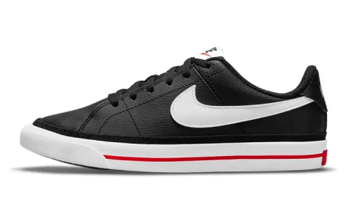 Nike Court Legacy Leather Slip Resistant Abrasion Resistant Low top Skateboard Shoes Black White Unisex