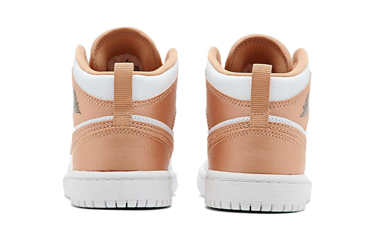 Детские кроссовки Jordan Air Jordan 1 (бело-золотые) — 白/玫瑰金 — фото 6