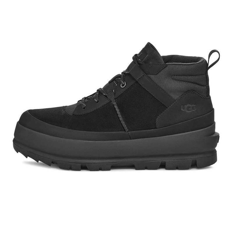 Мужские ботинки UGG Кожаные (черные)